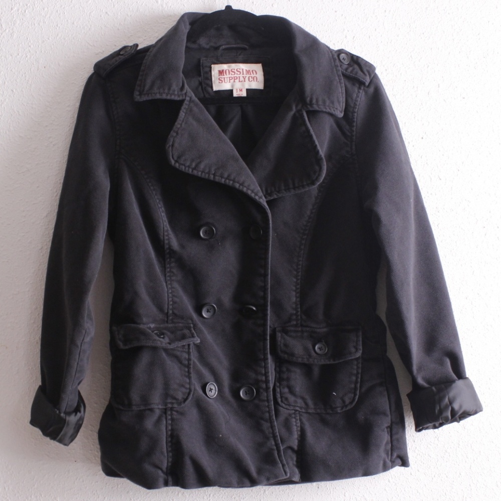 Mossimo Supply Co. Black Pea coat Size M